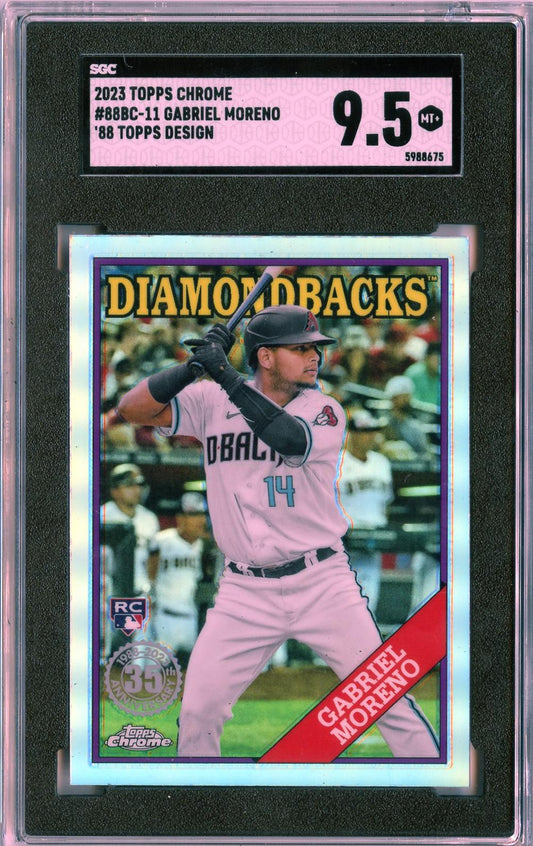 2023 #88BC-11 Gabriel Moreno 1988 Topps Chrome 35th Anniversary RC SGC 9.5