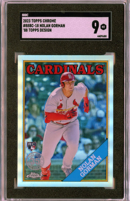 2023 #88BC-18 Nolan Gorman 1988 Topps Chrome 35th Anniversary RC SGC 9