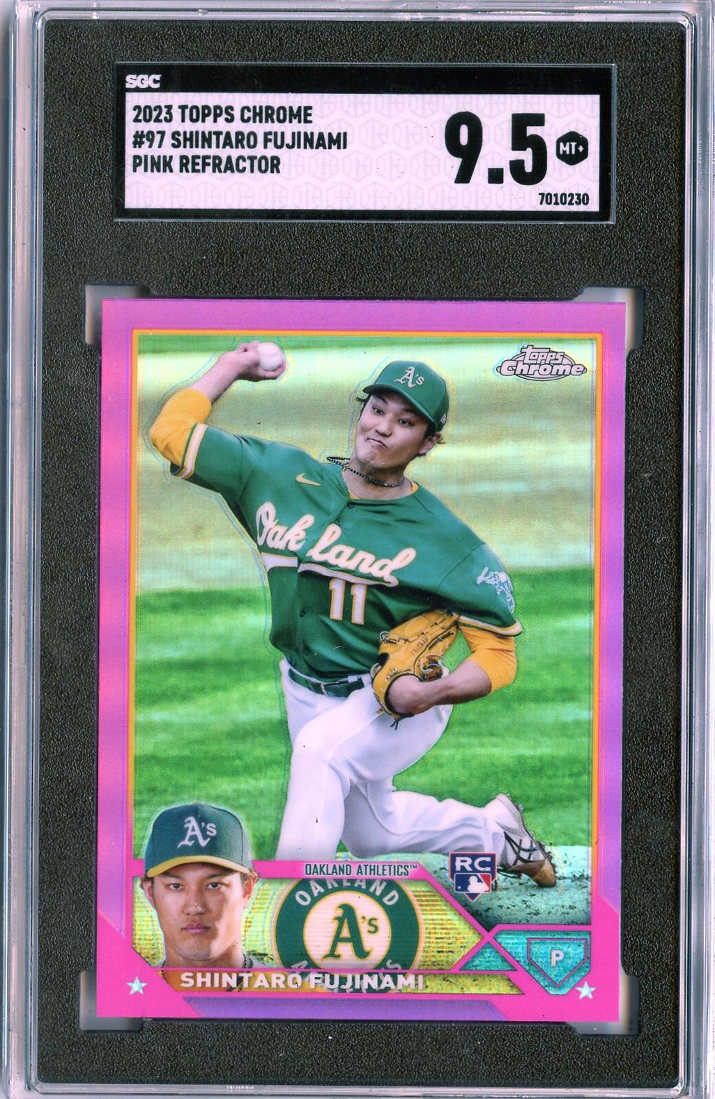 2023 Topps Chrome #97 Shintaro Fujinami Pink Refractors RC SGC 9.5