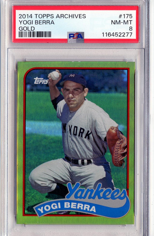 2014 Topps Archives #175 Yogi Berra Gold PSA 8