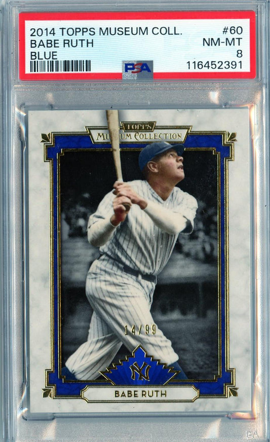 2014 Topps Museum Collection #60 Babe Ruth Green PSA 8