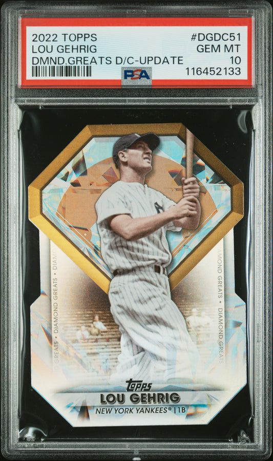 2022 Topps Diamond Greats Die-Cuts Update #DGDC51 Lou Gehrig PSA 10