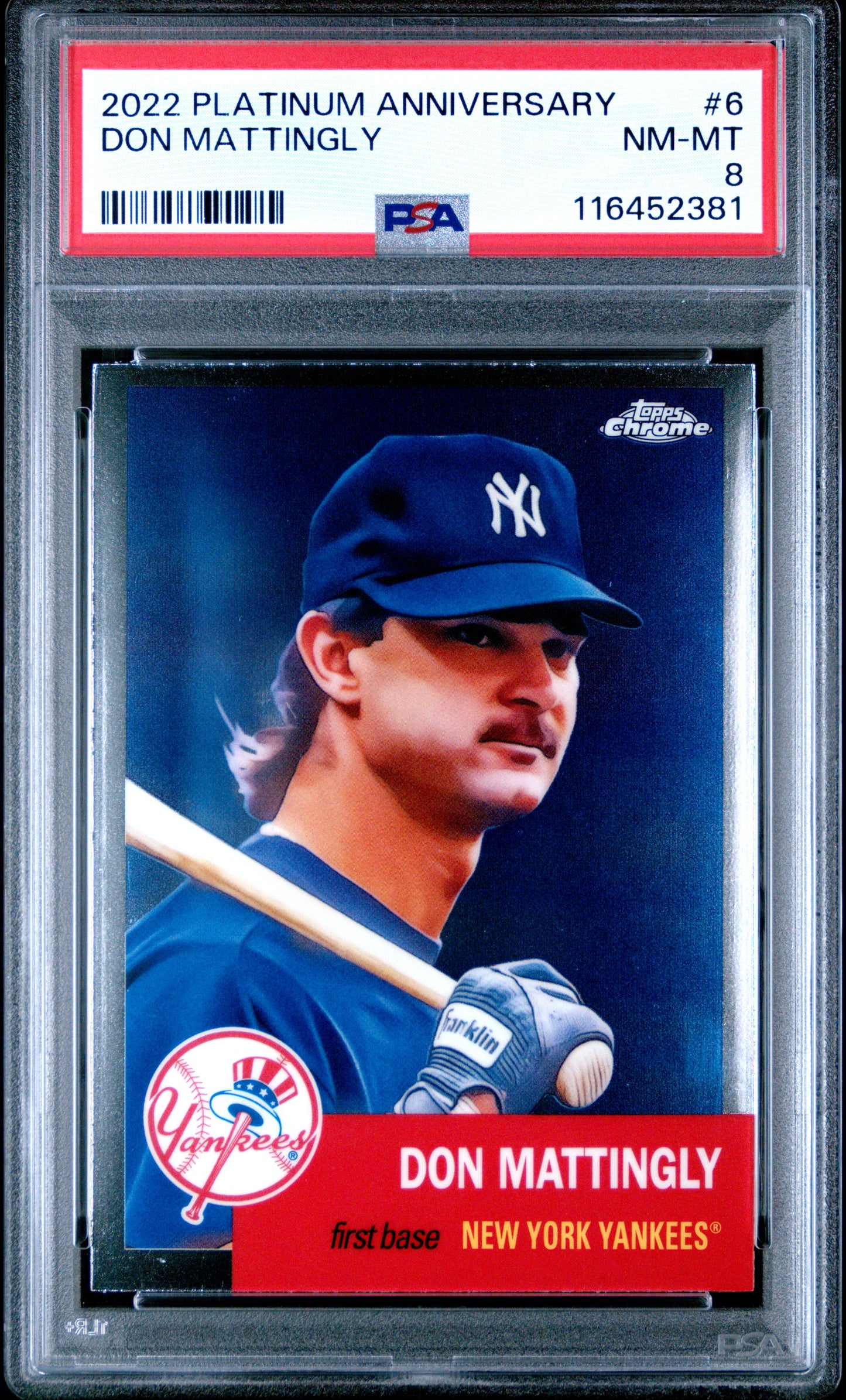 2022 Topps Chrome Platinum Anniversary #6 Don Mattingly PSA 8