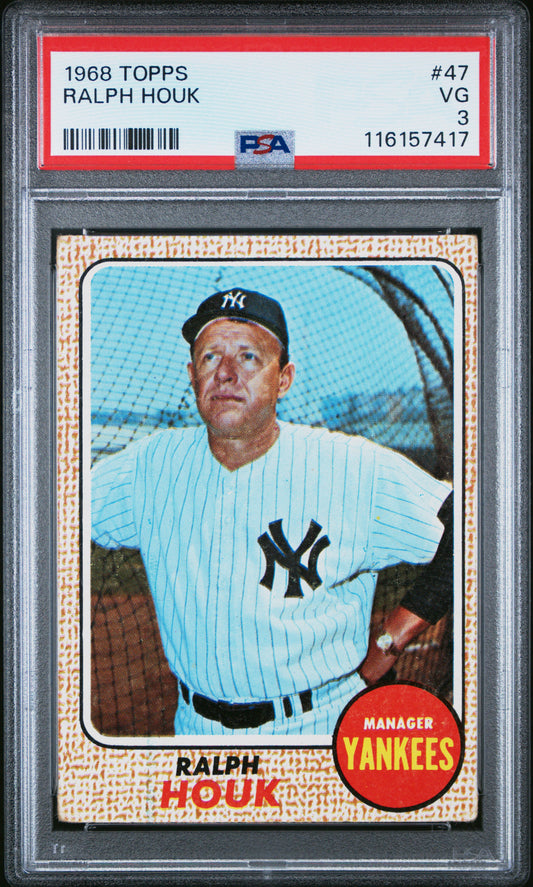 1968 Topps #47 Ralph Houk PSA 3