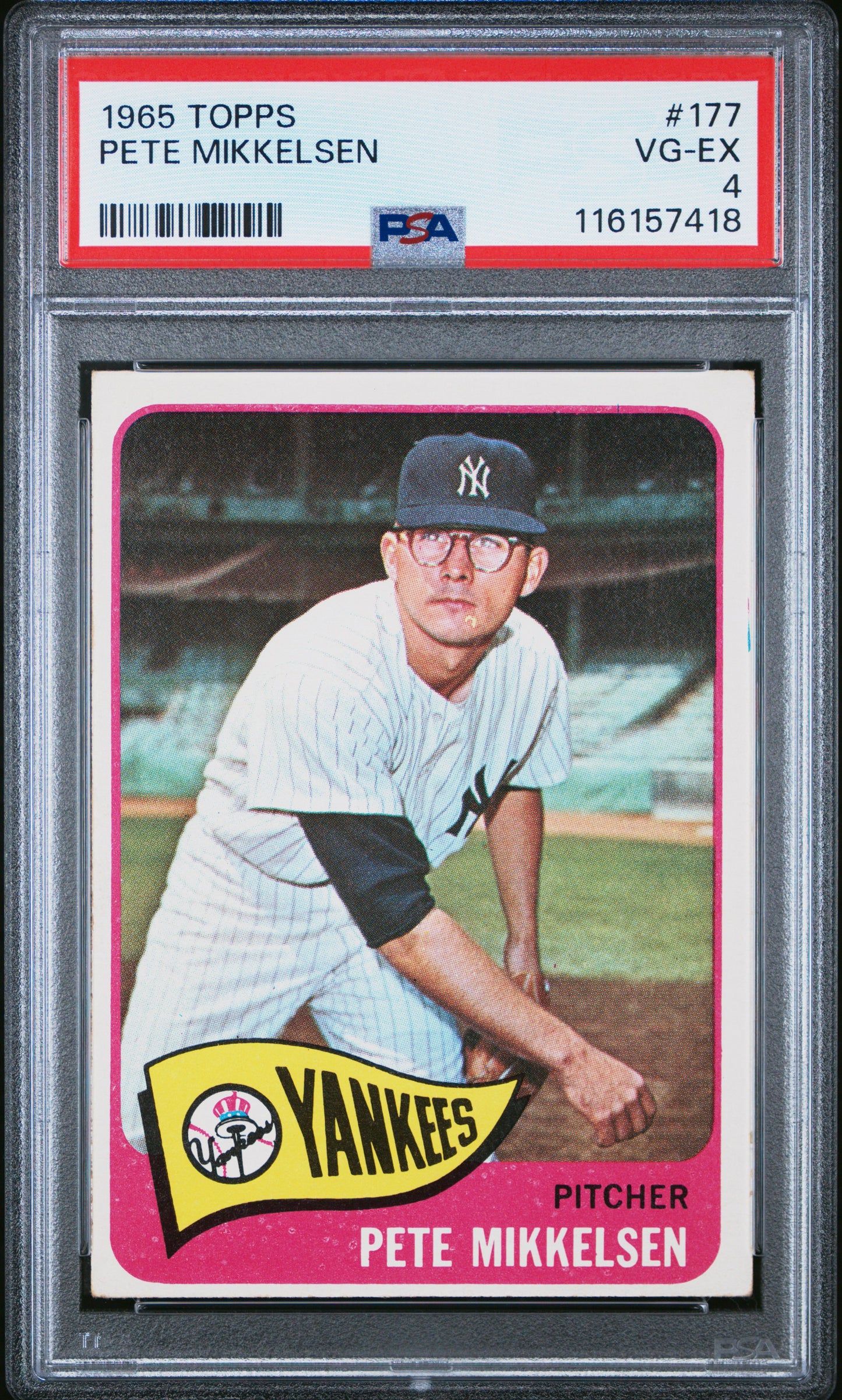 1965 Topps #177 Pete Mikkelsen PSA 4