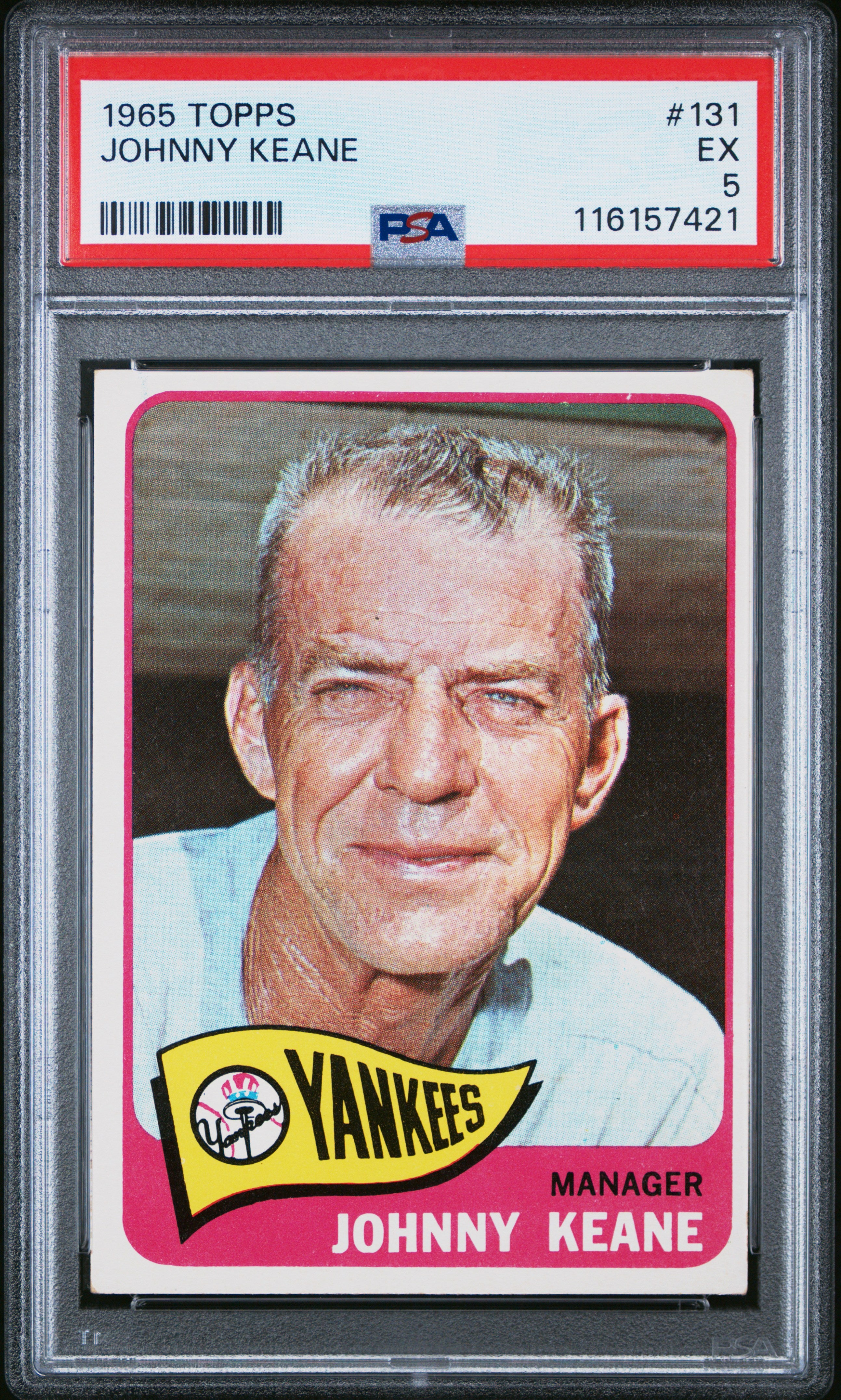 1965 Topps #131 Johnny Keane PSA 5