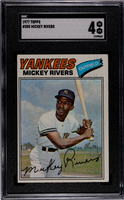 1977 Topps #305 Mickey Rivers SGC 4