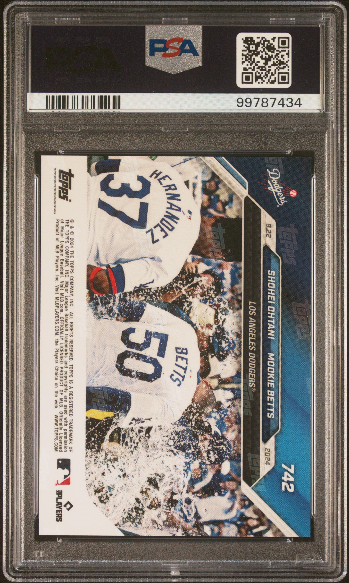 2024 Topps Now #742 Ohtani/Betts Purple PSA 10