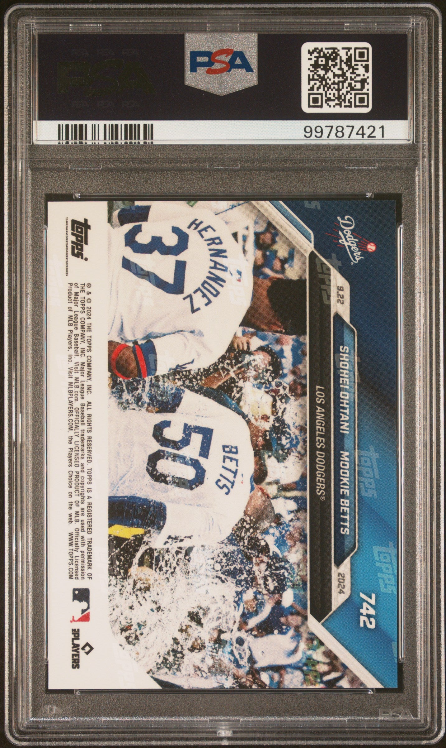 (1)2024 Topps Now #742 Ohtani/Betts PSA 9