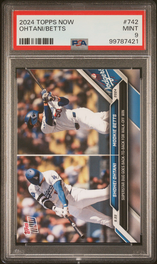 (1)2024 Topps Now #742 Ohtani/Betts PSA 9