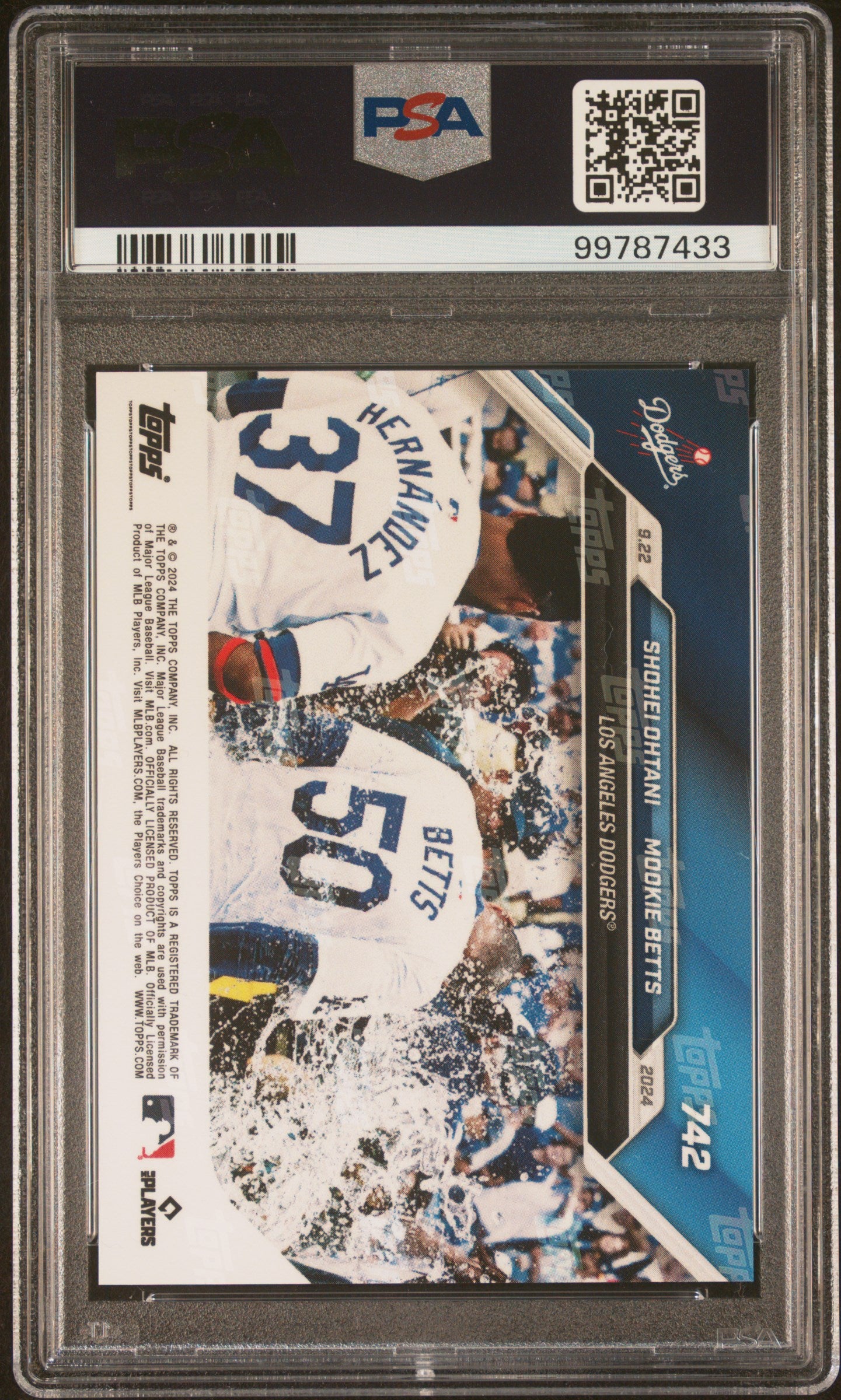 (2)2024 Topps Now #742 Ohtani/Betts PSA 9