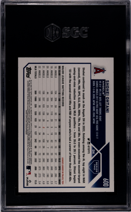 2023 Topps #600 Shohei Ohtani SGC 8.5