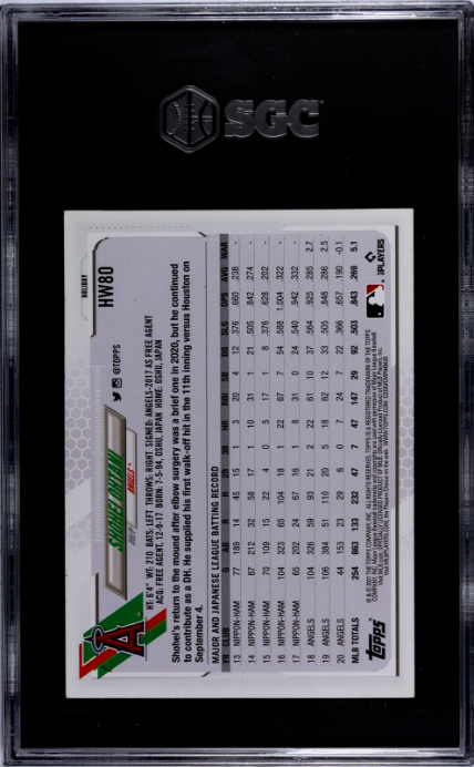 2021 Topps Holiday #HW80 Shohei Ohtani SGC 7