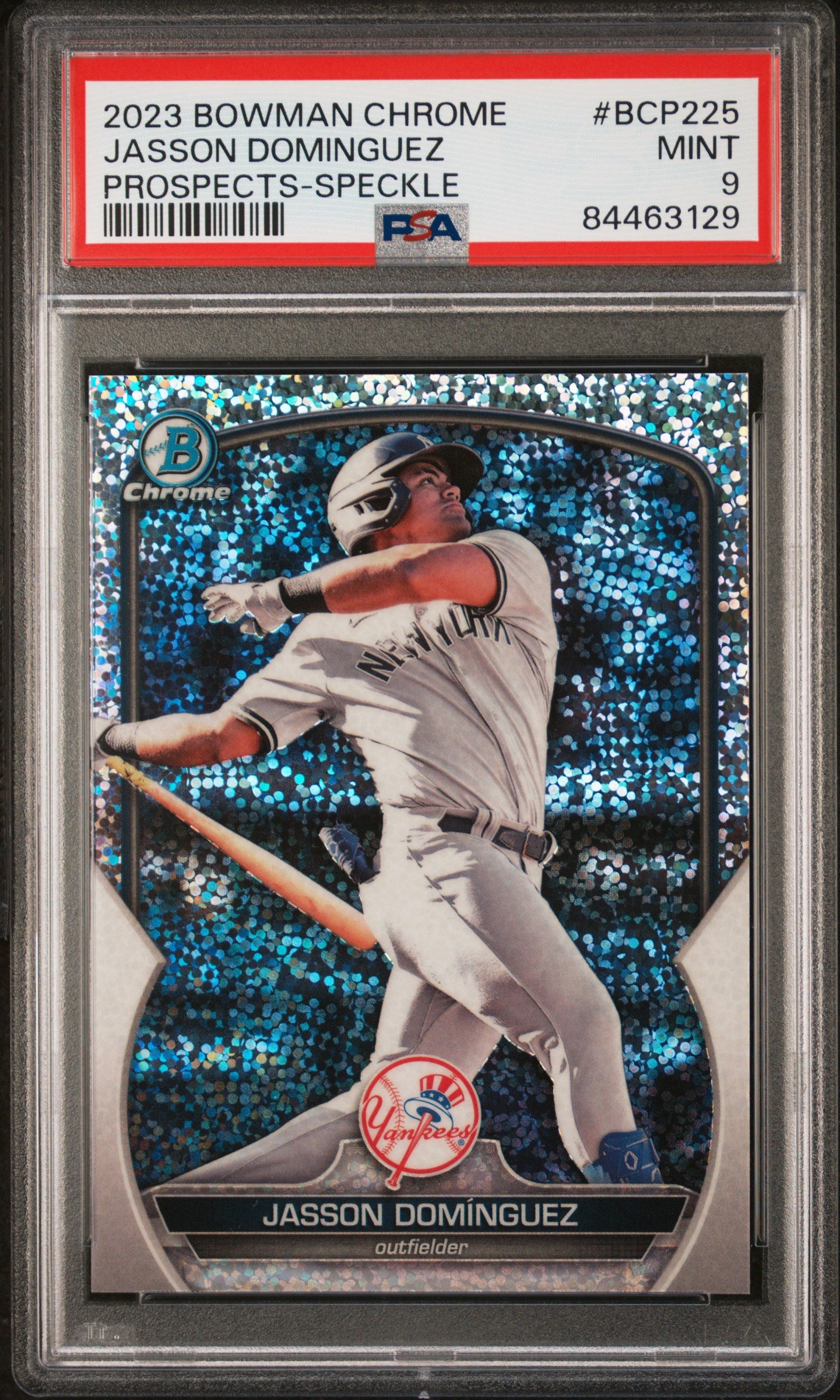 #BCP225 Jasson Dominguez Speckle Refractors PSA 9