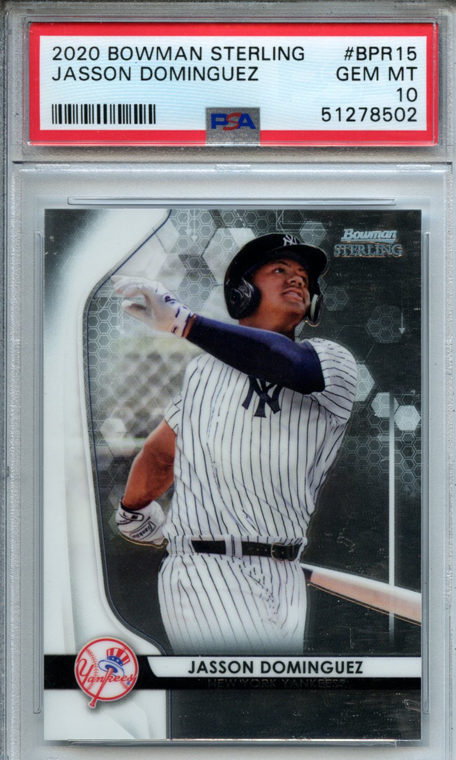 2020 Bowman Sterling #BPR15 Jasson Dominguez PSA 10