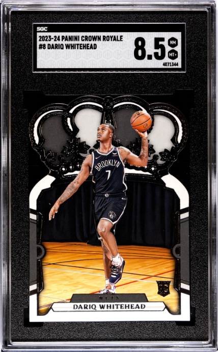 2023-24 Panini Crown Royale #8 Dariq Whitehead RC SGC 8.5