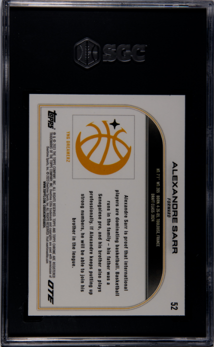 2022-23 Topps Chrome Overtime Elite #52 Alexandre Sarr SGC 9