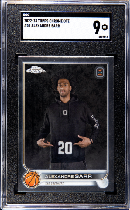 2022-23 Topps Chrome Overtime Elite #52 Alexandre Sarr SGC 9