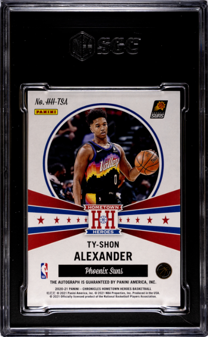 2020-21 Panini Chronicles #HH-TSA Ty-Shon Alexander Hometown Heroes Auto. RC SGC 9-10