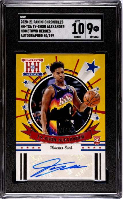 2020-21 Panini Chronicles #HH-TSA Ty-Shon Alexander Hometown Heroes Auto. RC SGC 9-10