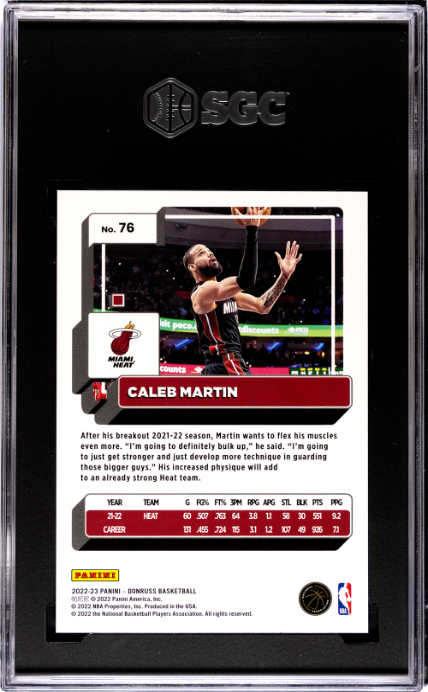 2022-23 Donruss #76 Caleb Martin Choice Red SGC 8.5