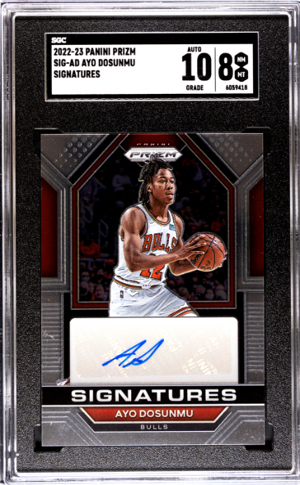 2022-23 Panini Prizm #SIG-AD Ayo Dosunmu Signature SGC 8-10