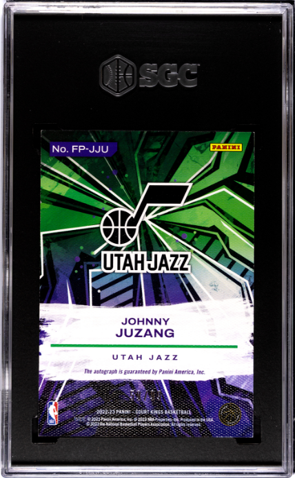 2022-23 #FP-JJU Johnny Juzang Fresh Paint Ruby Autograph RC SGC 9.5-10