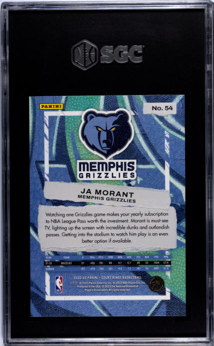 2022-23 Panini Court Kings #54 Ja Morant SGC 9.5