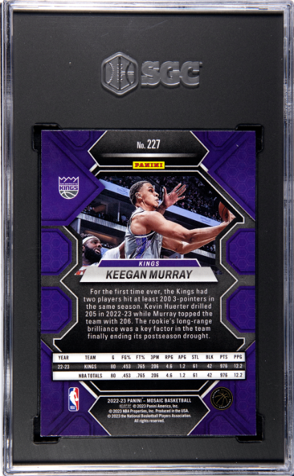2022-23 Panini Mosaic #227 Keegan Murray RC SGC 9.5