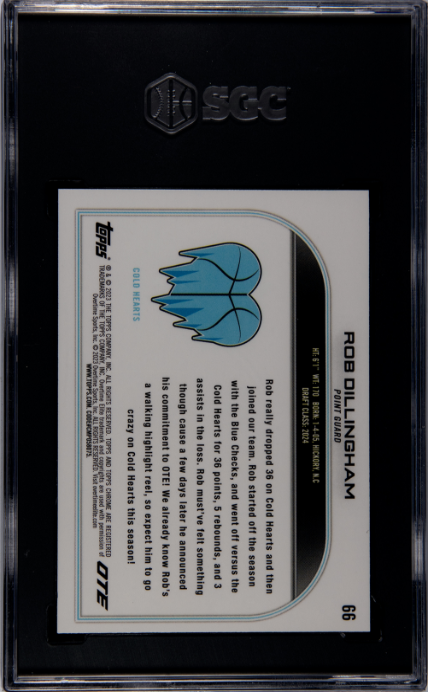 2022-23 Topps Chrome Overtime Elite #66 Rob Dillingham RC SGC 9