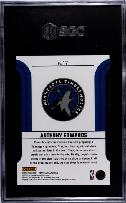 2023-24 Donruss #17 Anthony Edwards Franchise Features SGC 9.5