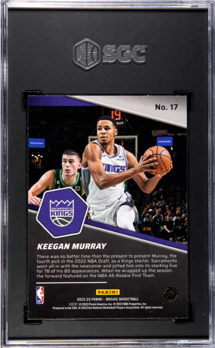 2022-23 Panini Mosaic #17 Keegan Murray Breakaway RC SGC 10