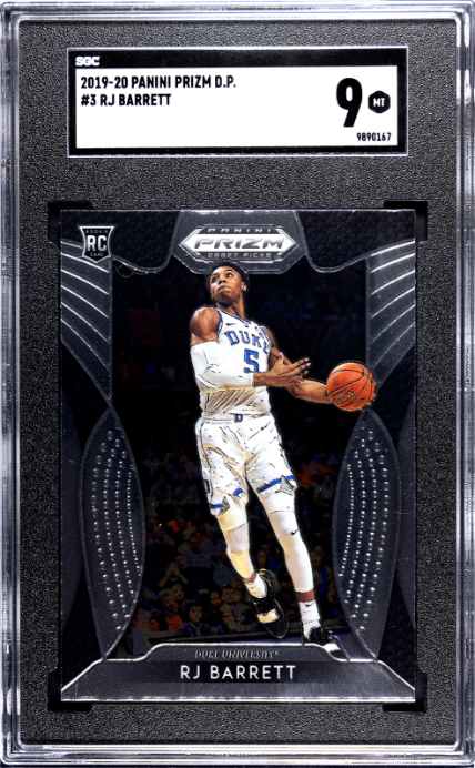 2019-20 Panini Prizm Draft Picks #3 Rj Barrett RC SGC 9