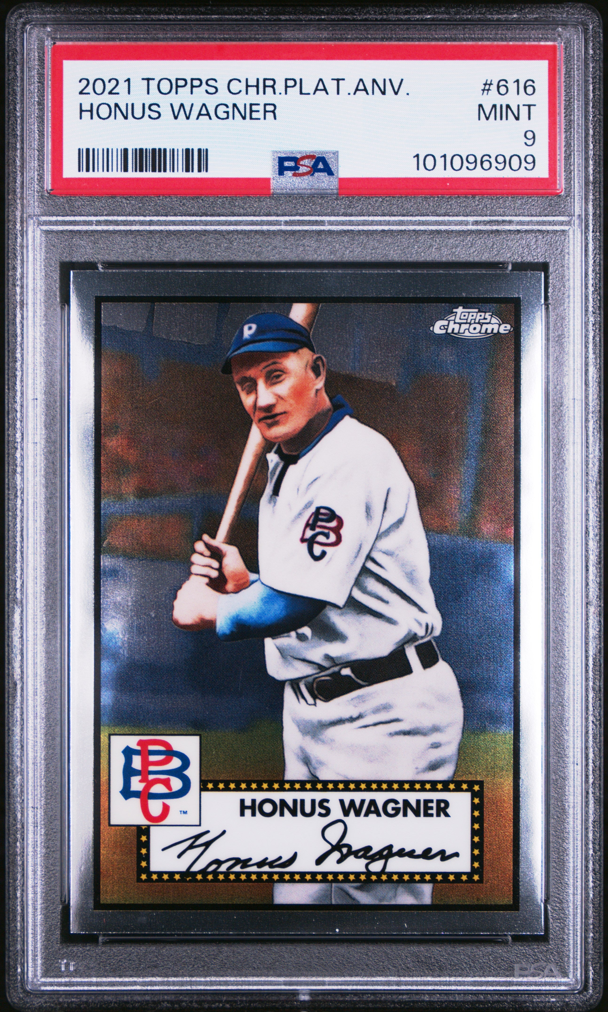 2021 Topps Chrome Platinum Anniversary #616 Honus Wagner PSA 9
