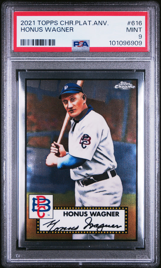 2021 Topps Chrome Platinum Anniversary #616 Honus Wagner PSA 9