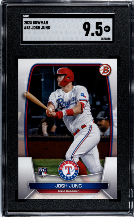 2023 Bowman #43 Josh Jung RC SGC 9.5