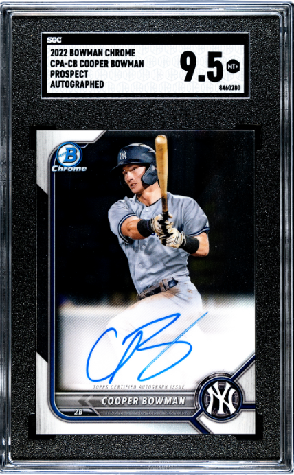 2022 Bowman Chrome #CPA-CB Cooper Bowman Autographed SGC 9.5