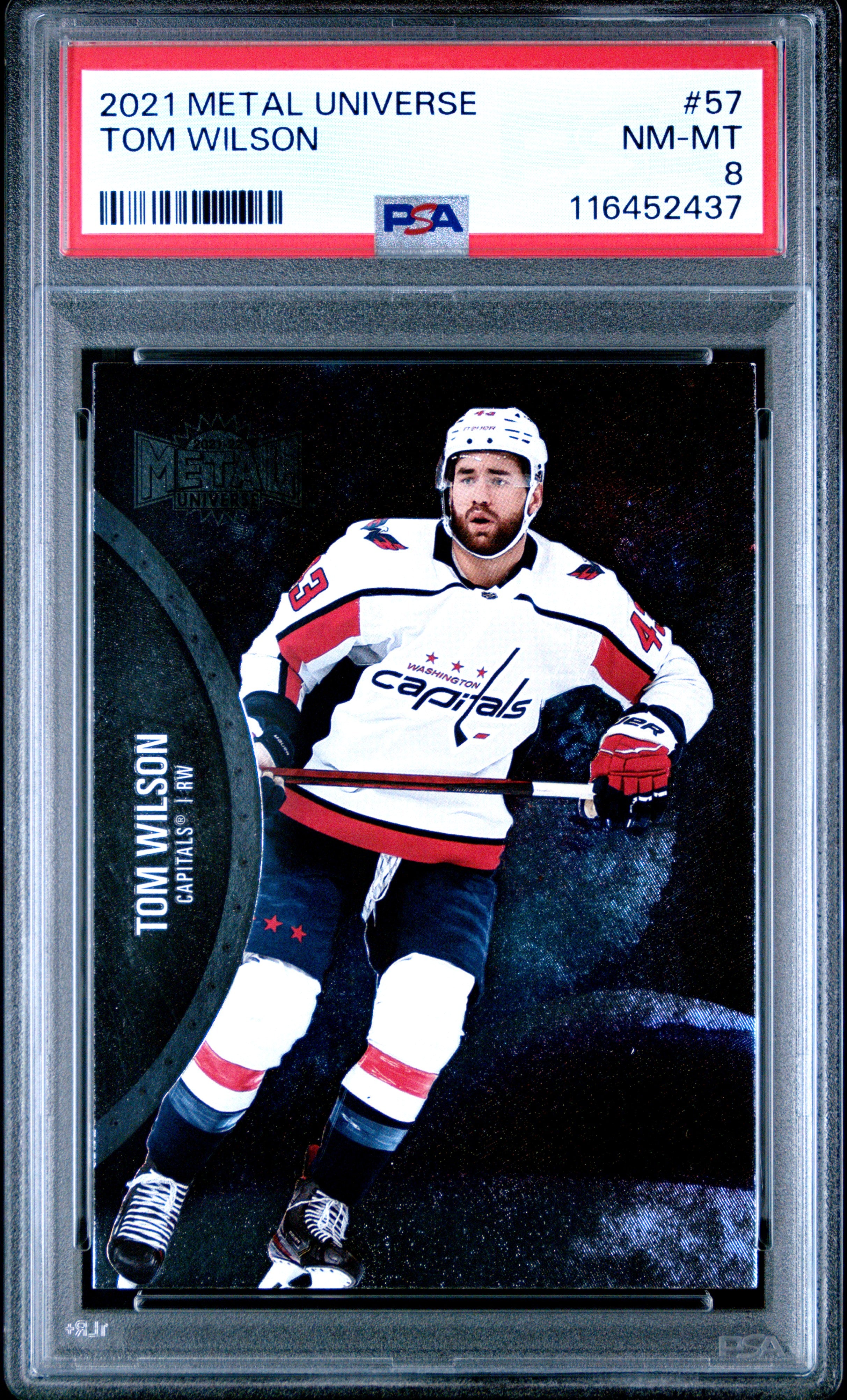 2021-2022 Skybox Metal Universe #57 Tom Wilson PSA 8