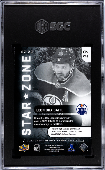 2023-24 Upper Deck #SZ-20 Leon Draisaitl Star Zone SGC 10