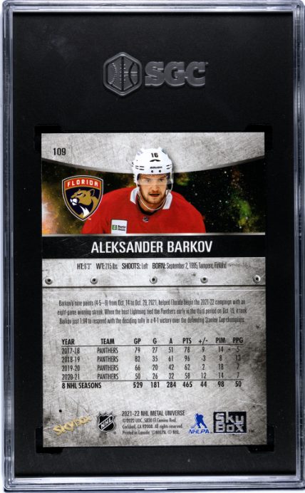 2021-22 Skybox Metal Universe #109 Aleksander Barkov SGC 9.5