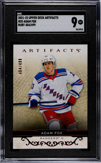 2021-22 Upper Deck Artifacts #25 Adam Fox Ruby SGC 9