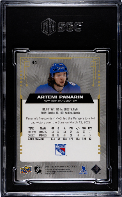 2021-22 Upper Deck Stature #44 Artemi Panarin SGC 9