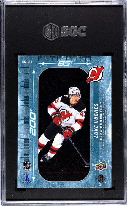 2023-24 Upper Deck #DM-81 Luke Hughes 200' X 85' SGC 9.5