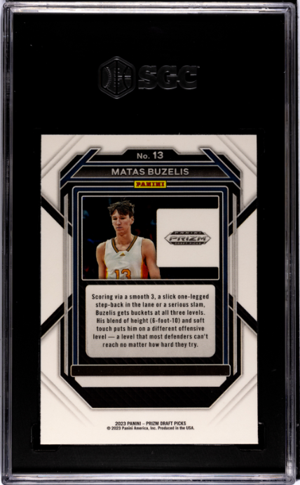 2023-24 Panini Prizm Draft Picks #13 Matas Buzelis SGC 9.5