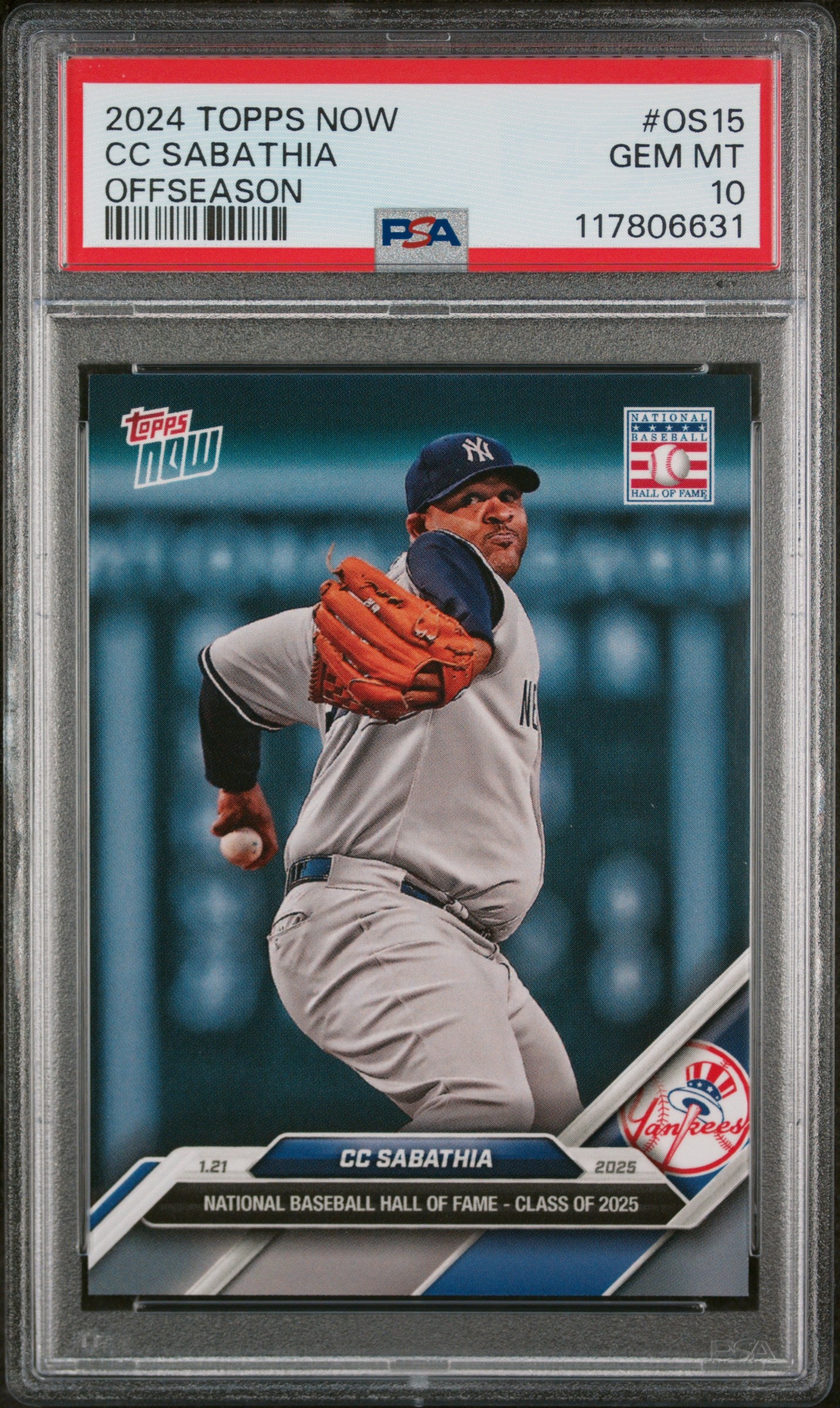 (3)2024 Topps Now Offseason #OS15 CC Sabathia PSA 10