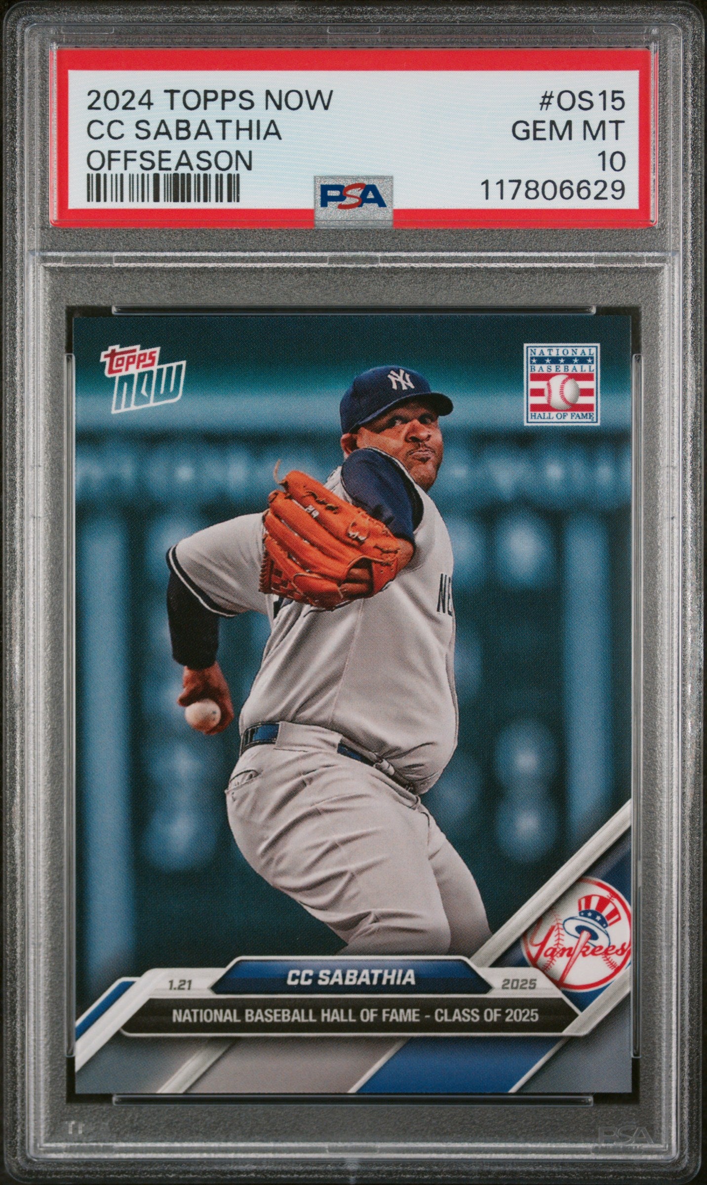 (4)2024 Topps Now Offseason #OS15 CC Sabathia PSA 10