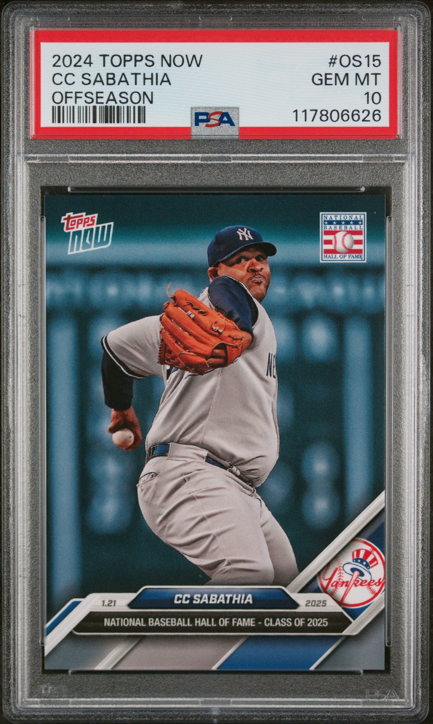 (7)2024 Topps Now Offseason #OS15 Cc Sabathia PSA 10