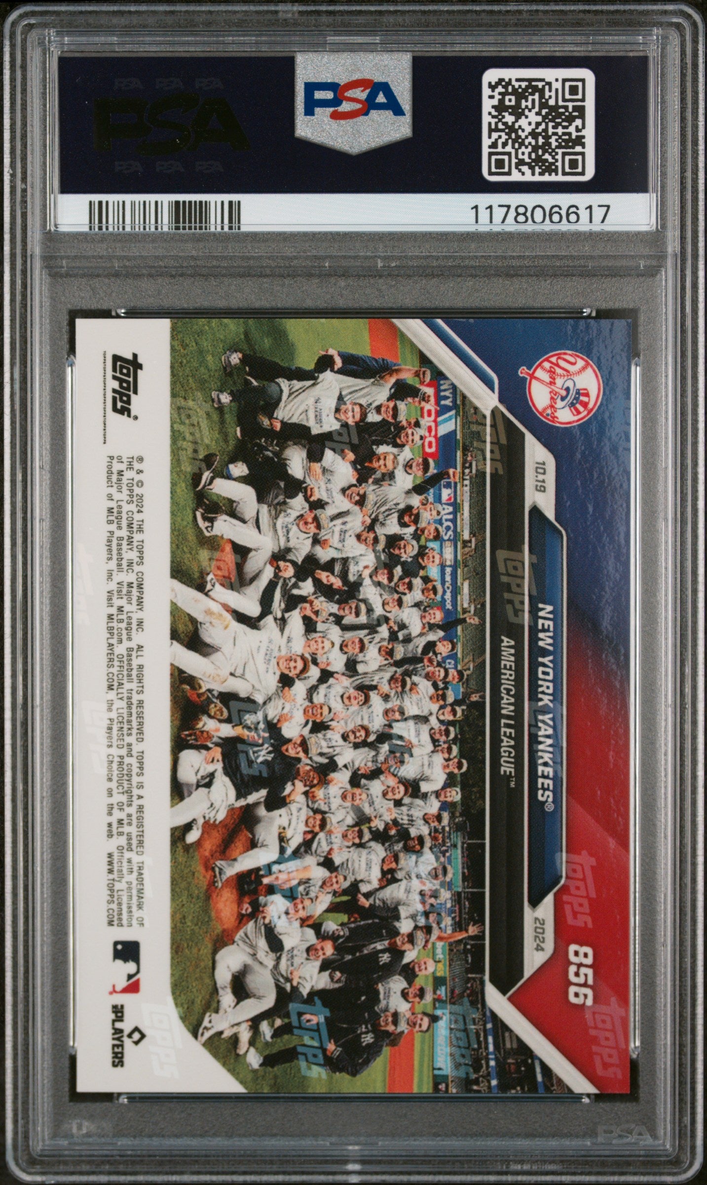 (4)2024 Topps Now #856 New York Yankees PSA 10