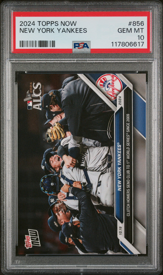 (4)2024 Topps Now #856 New York Yankees PSA 10