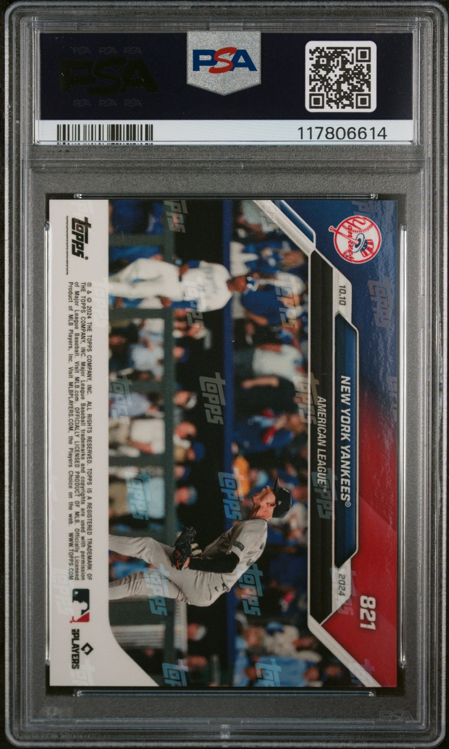2024 Topps Now #821 New York Yankees PSA 10